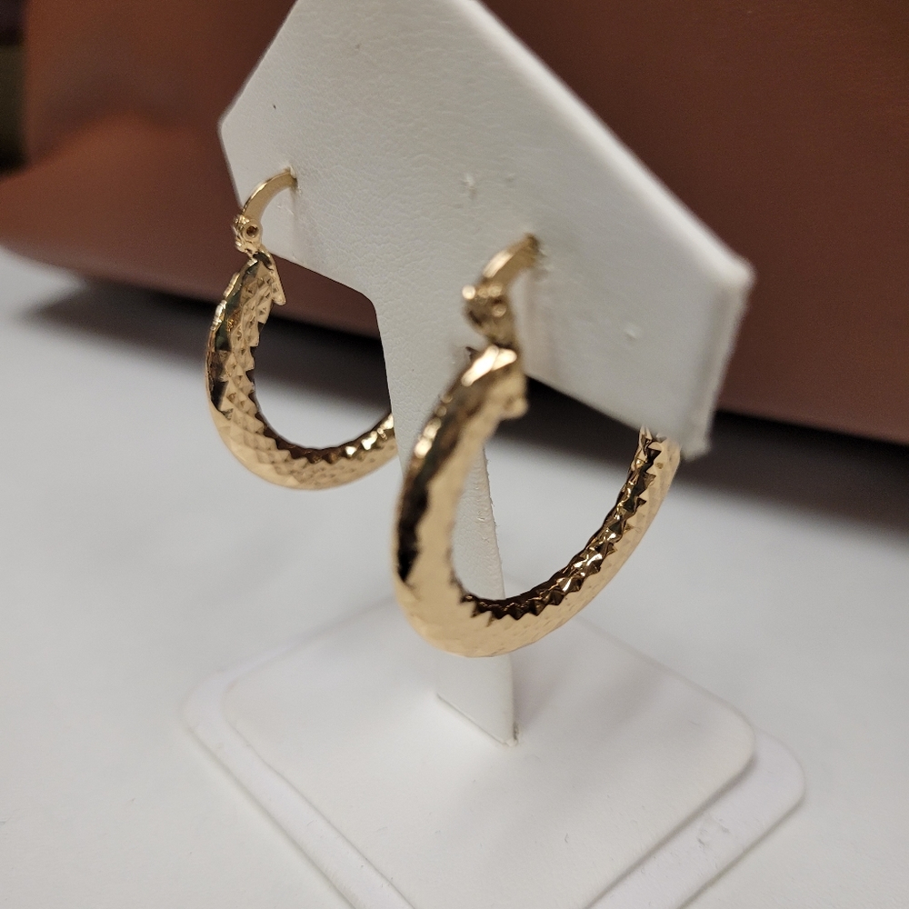 Gold plated hoop earings